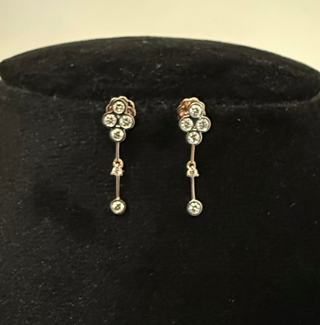 14K/18K Solid Gold Diamond Necklace Earrings Set | IGI Certified Natural Dainty Jewelry