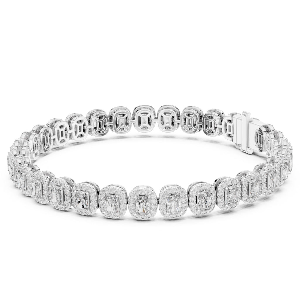 Diamond bracelet on a white background
