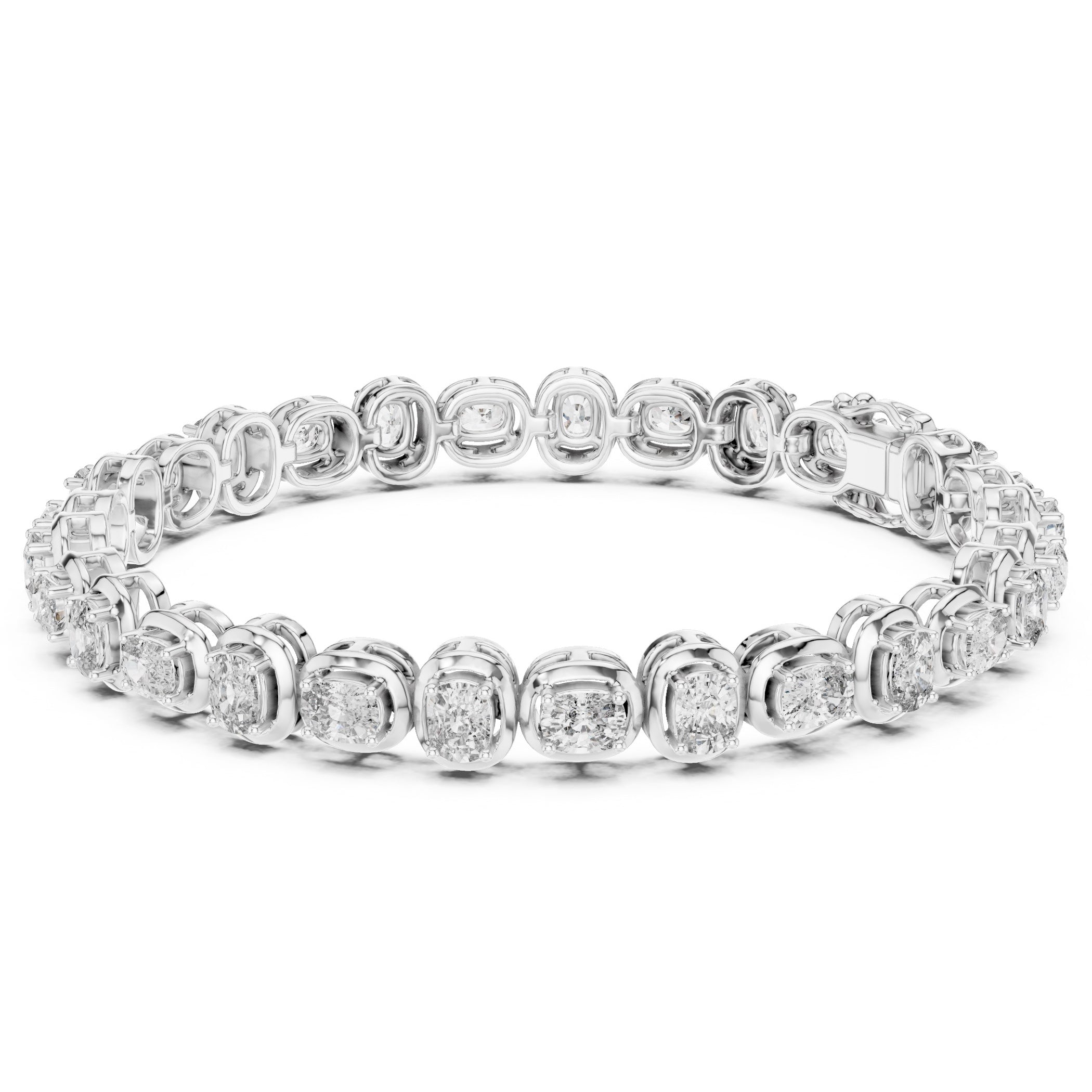 Diamond bracelet on a white background