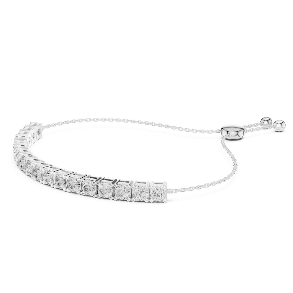 Diamond bracelet on a white background
