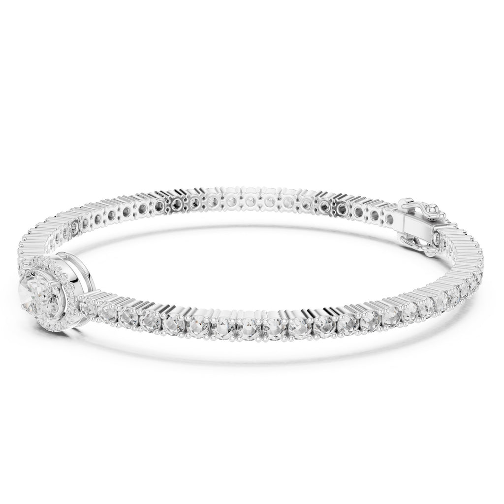 Diamond bracelet on a white background