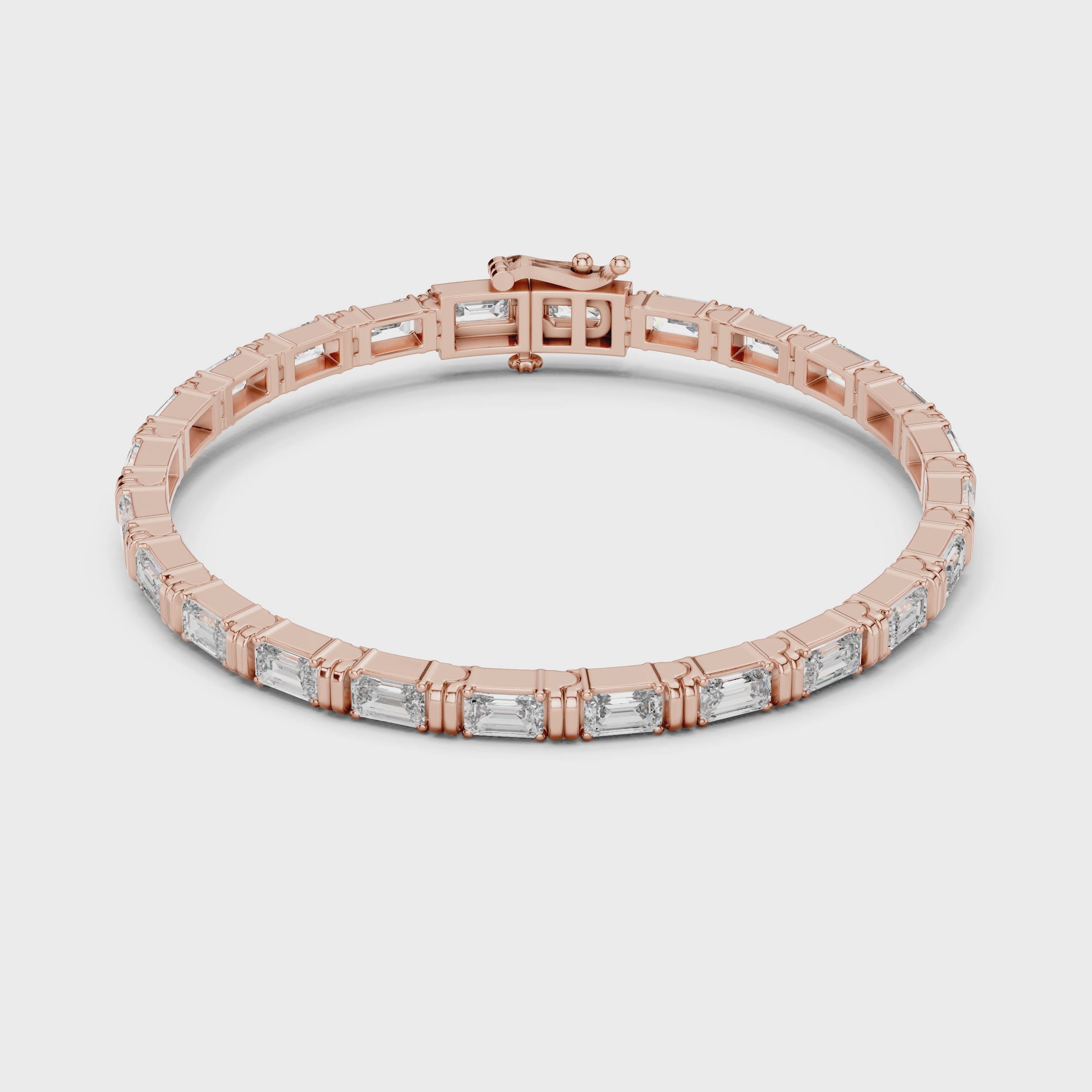 Palazzo Large Emerald-Cut Diamond Tennis Bracelet