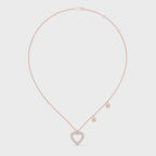 14K Gold Heart Diamond Pendant Necklace | Dainty Minimalist Chain, IGI Certified